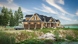 A842-A Craftsman House, 3 Bedrooms, 2 Bathrooms | Lakeview Cottage House Plan Exterior-5