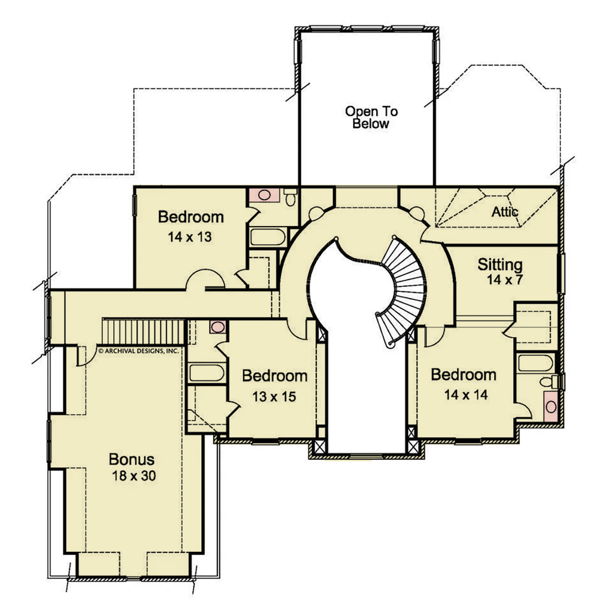 Lambay Manor House Plan - Archival Designs House Plans, floor plan