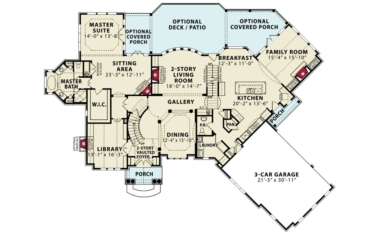 Lansdale Manor - Archival Designs House Plans, floor plan