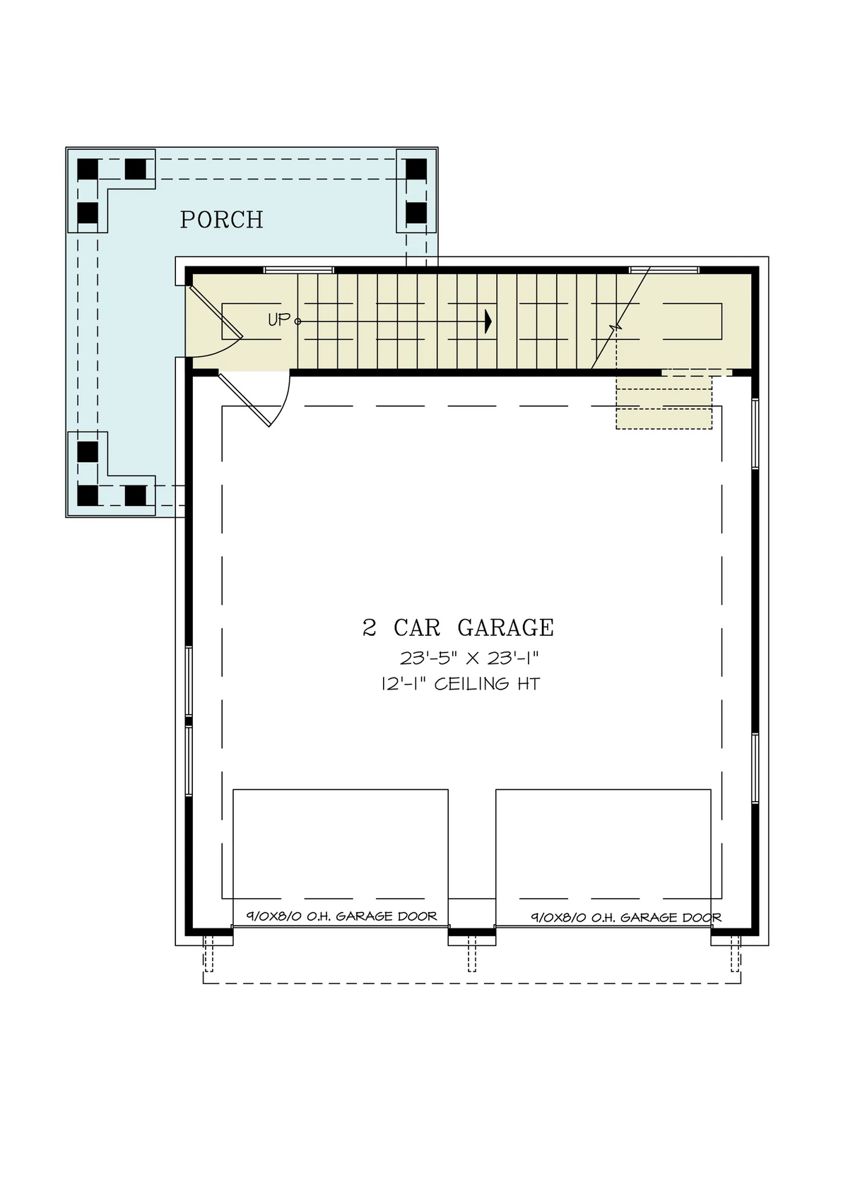 Lily Garage Plan - Archival Designs House Plans, floor plan