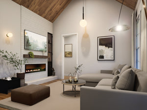 25124 Blues 3 Traditional Style Plan 3-Beds, 2.5 Bathrooms, Living Room