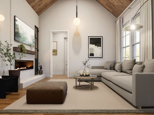 25124 Blues 3 Traditional Style Plan 3-Beds, 2.5 Bathrooms, Living Room 2