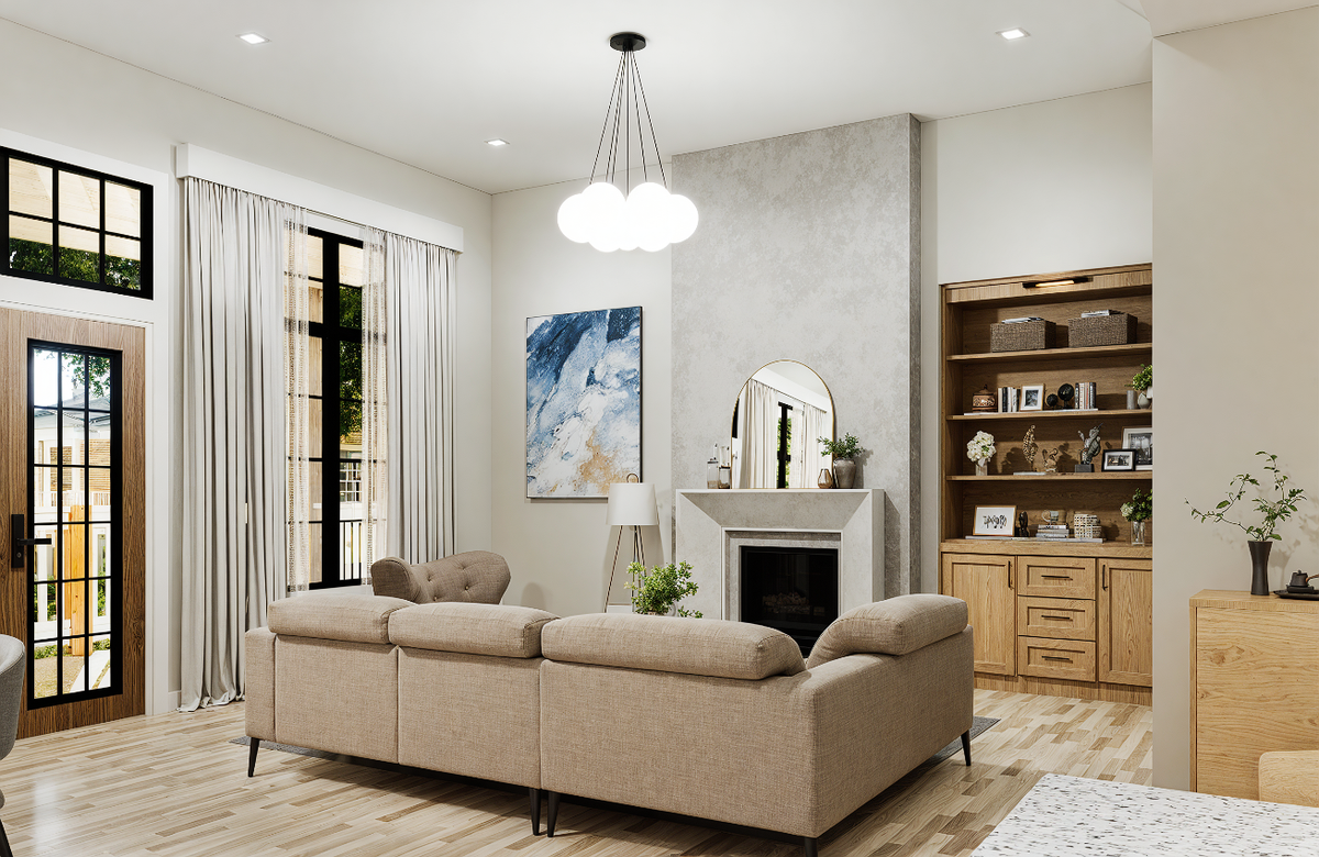 A7188-A Laurel Hill House Plan-Interior-Living Room