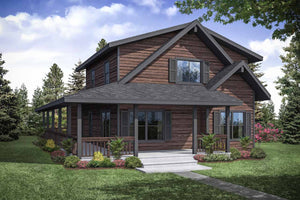 2,060 Sq Ft A-Frame Style House Plan with Loft, Porch, and Walk-In Pantry