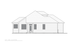 ST25081 Lois 3 Bedrooms, 2 Bathrooms, Ranch Style Left Side Elevation