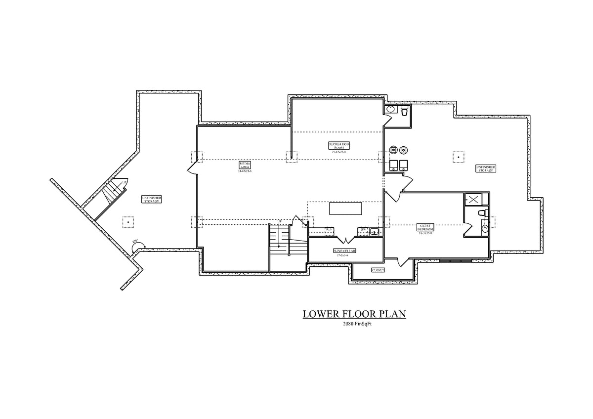 Pinyon Ridge House - Lower Floor Plan