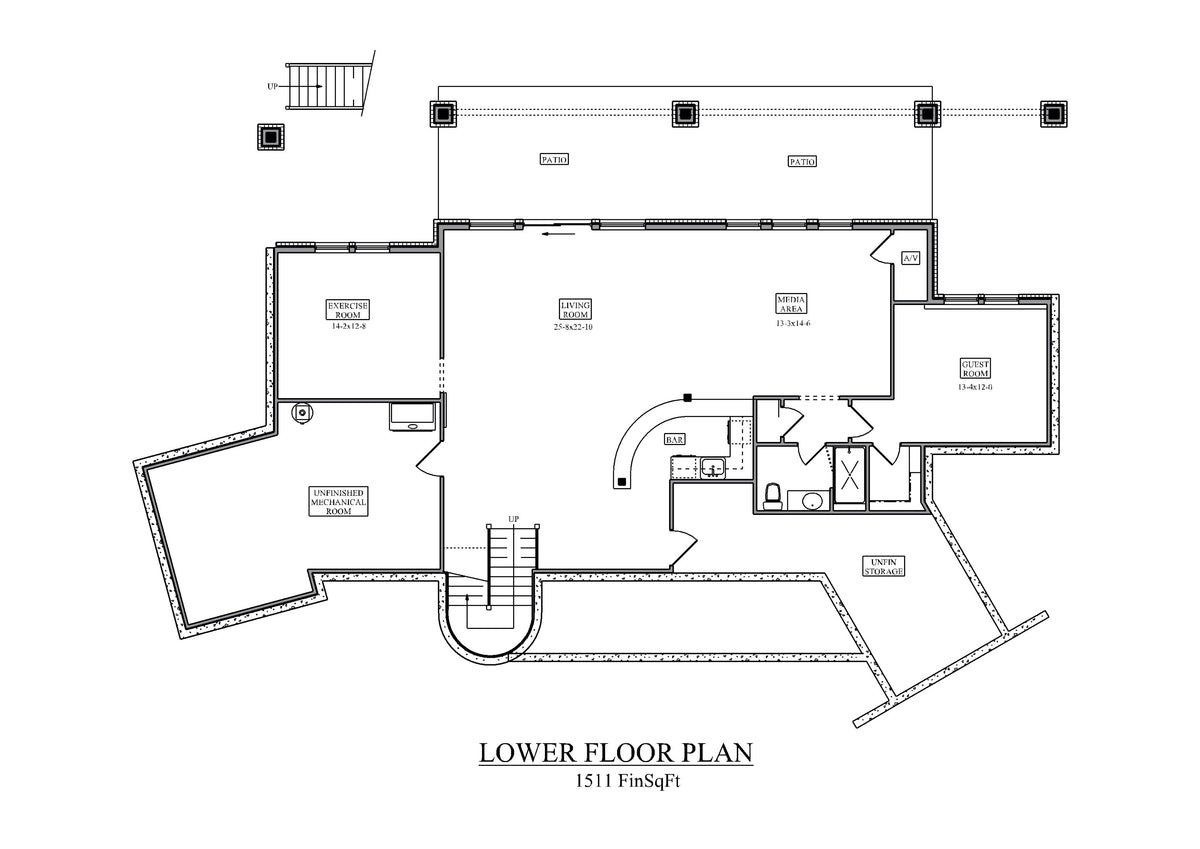 Sylvan Lake Lower Floor Plan