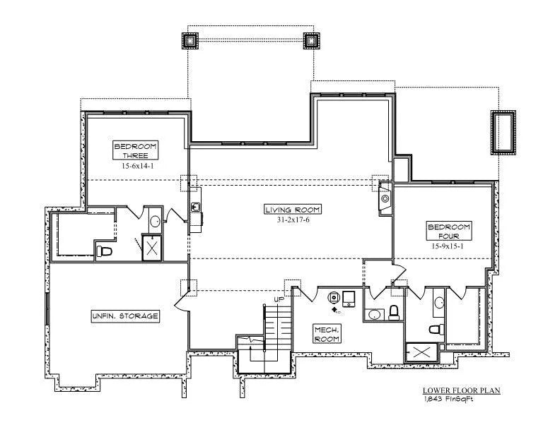 Cedar Key House Plan - Archival Designs House Plans, floor plan