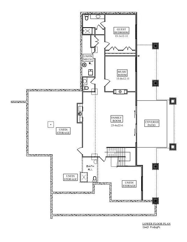 Mountain Gate House Plan - Archival Designs House Plans, floor plan