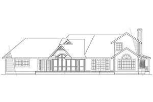 AM7939-A Country House, 3 Bedrooms, 2.5 Bathrooms | Plan 10-134 Hayward Rear Elevation