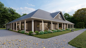 Charming 3-Bedroom Ranch Home with Wraparound Porch & Study