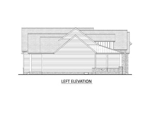 AJ7980-A Modern Farmhouse Left Elevation, 3 Bedrooms, 4.5 Bathrooms | Plan 1068 