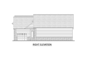 AJ7980-A Modern Farmhouse Right Elevation, 3 Bedrooms, 4.5 Bathrooms | Plan 1068 
