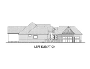 AJ8093-A Modern Farmhouse, 3 Bedrooms, 2.5 Bathrooms | VD1069 House Plan Left Elevation