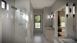 AJ7696-A Country House Master Bathroom, 3 to 5 Bedrooms, 2.5 to 3.5 Bathrooms | Plan 1039