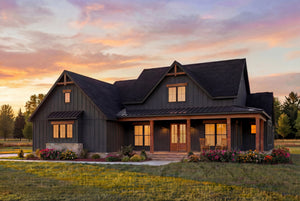 C8242-A Modern Farmhouse, 4 Bedrooms, 3.5 Bathrooms | Mayfield House Plan Exterior-4