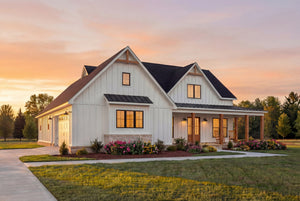 C8242-A Modern Farmhouse, 4 Bedrooms, 3.5 Bathrooms | Mayfield House Plan Exterior-5
