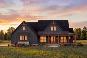 C8242-A Modern Farmhouse, 4 Bedrooms, 3.5 Bathrooms | Mayfield House Plan Exterior-8
