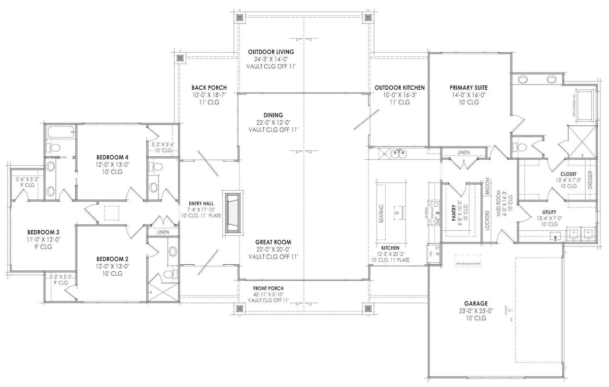 Gladys House Plan - Archival Designs House Plans, floor plan