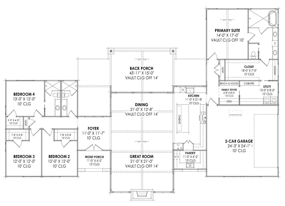 Dior House Plan - Archival Designs House Plans, floor plan