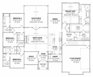 R6441-A MD174 Bonus House Bonus Room First Floor Plan | 4 Bedrooms, 3.5 Bathrooms 