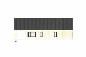R8442-A Ranch House, 3 Bedrooms, 2.5 Bathrooms | MD183 House Plan Left