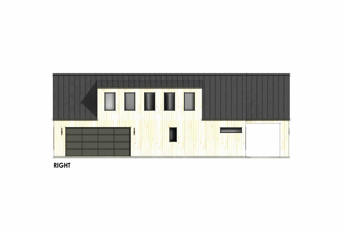 R8442-A Ranch House, 3 Bedrooms, 2.5 Bathrooms | MD183 House Plan Right