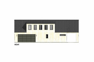R8442-A Ranch House, 3 Bedrooms, 2.5 Bathrooms | MD183 House Plan Right