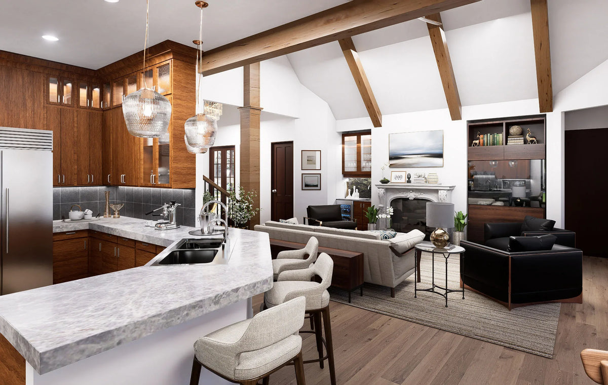 F7577-A Traditional House, 3 Bedroom, 3.5 Bathrooms | Medinah House Interior-3