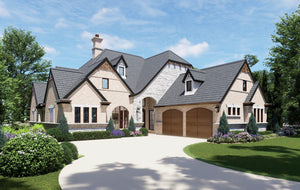F7577-A Traditional House, 3 Bedroom, 3.5 Bathrooms | Medinah House Exterior-1