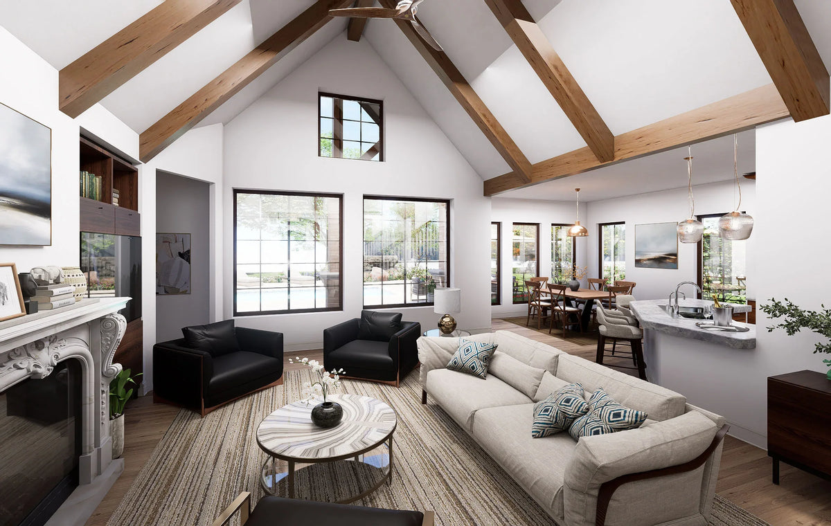 F7577-A Traditional House, 3 Bedroom, 3.5 Bathrooms | Medinah House Interior-1