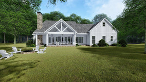 Stylish Modern Farmhouse Plan with Bonus Room and Outdoor Entertaining Space