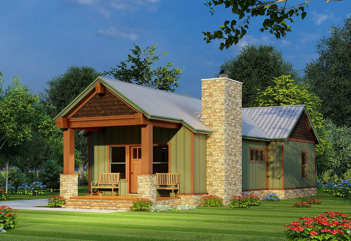 AE7811-A Craftsman House, 2 Bedrooms, 1 Bathroom | Men 5300 Exterior-4