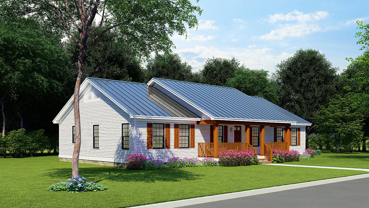 AE7812-A Farmhouse House, 3 Bedrooms, 2 Bathrooms | Birchwood Cottage Exterior-2