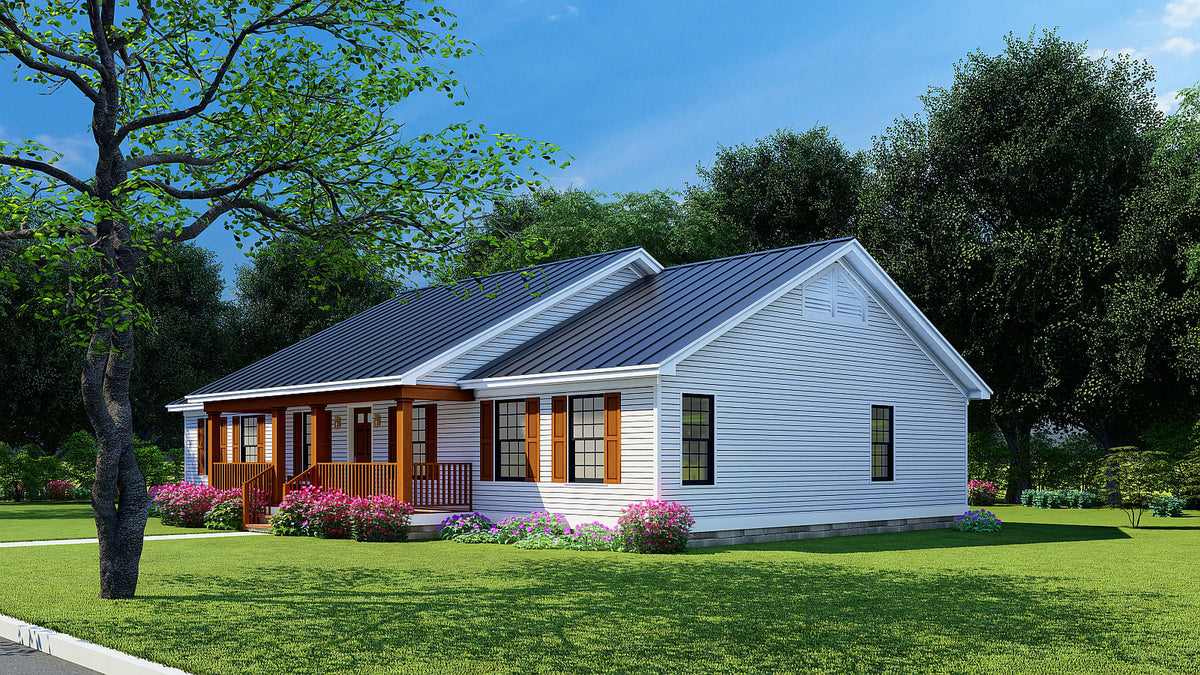 AE7812-A Farmhouse House, 3 Bedrooms, 2 Bathrooms | Birchwood Cottage Exterior-3