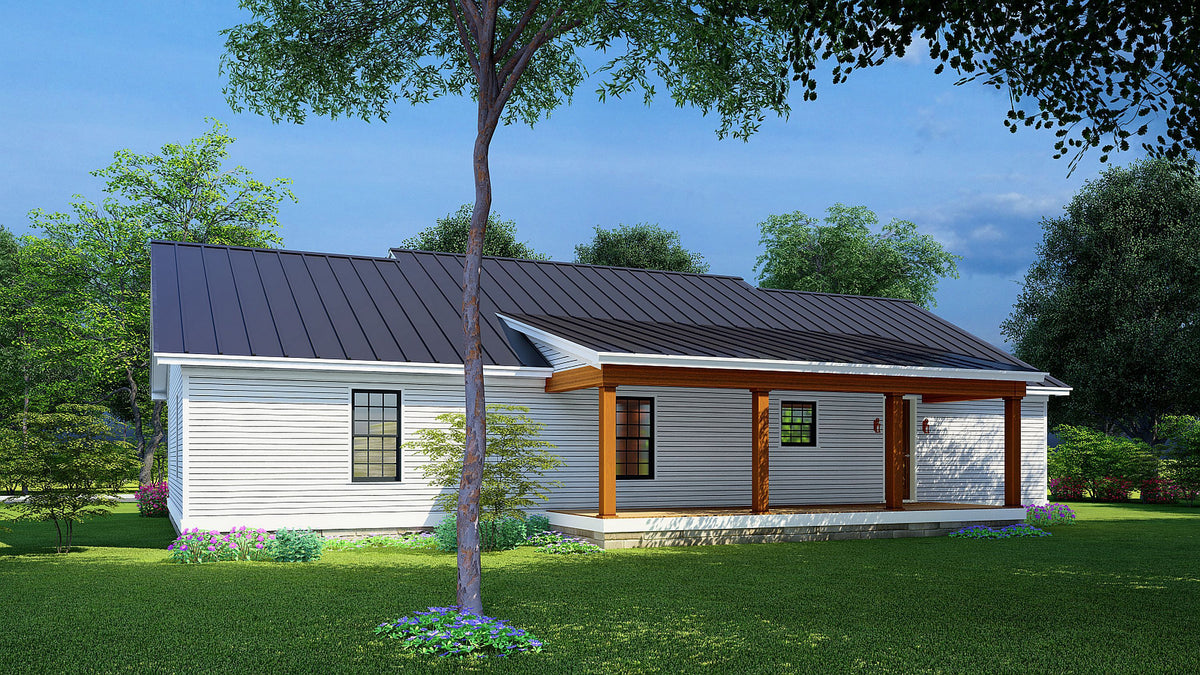 AE7812-A Farmhouse House, 3 Bedrooms, 2 Bathrooms | Birchwood Cottage Exterior-4