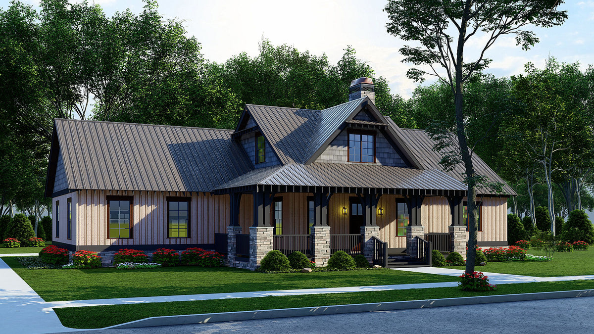 AE7816-A Rustic House, 3 Bedrooms, 2.5 Bathrooms | Cumberland Falls Exterior-2