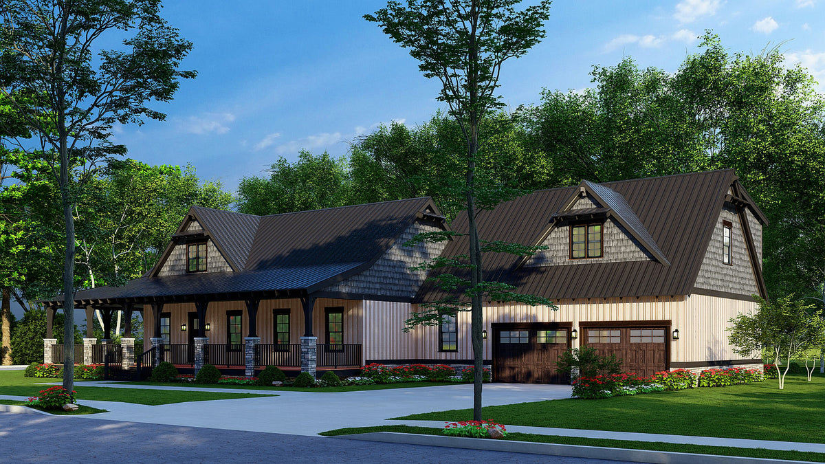 AE7820-A Southern House, 2 Bedrooms, 3.5 Bathrooms | Eaglewood Place Exterior-3