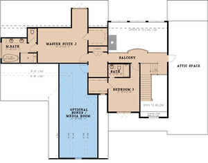 AE7821-A Craftsman House Second Floor Plan, 5 Bedroom, 5.5 Bathrooms | Cumberland Heights