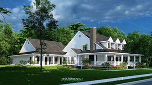 AE7828-A Farmhouse House, 6 Bedrooms, 6.5 Bathrooms | Heartland Farm Exterior-2