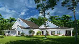 AE7828-A Farmhouse House, 6 Bedrooms, 6.5 Bathrooms | Heartland Farm Exterior-4
