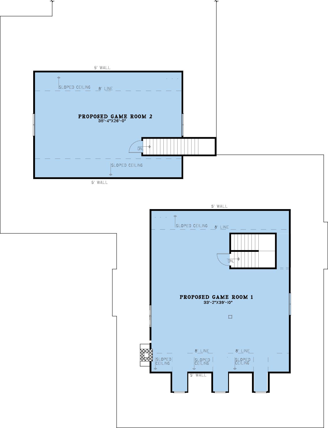 AE7828-A Farmhouse House Second Floor Plan, 6 Bedrooms, 6.5 Bathrooms | Heartland Farm 