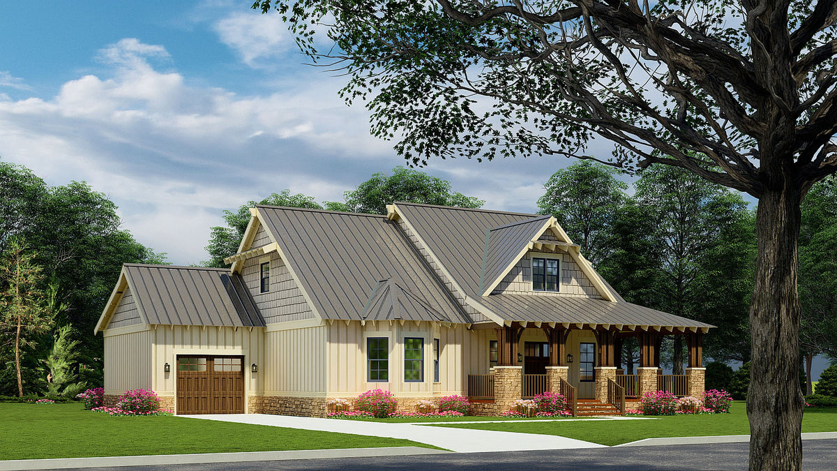 AE7830-A Craftsman House, 3 Bedrooms, 2.5 Bathrooms | Fall Creek Place Exterior-2