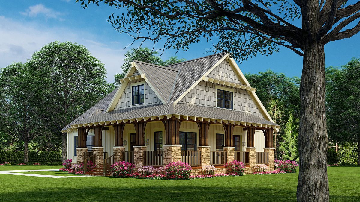 AE7830-A Craftsman House, 3 Bedrooms, 2.5 Bathrooms | Fall Creek Place Exterior-3