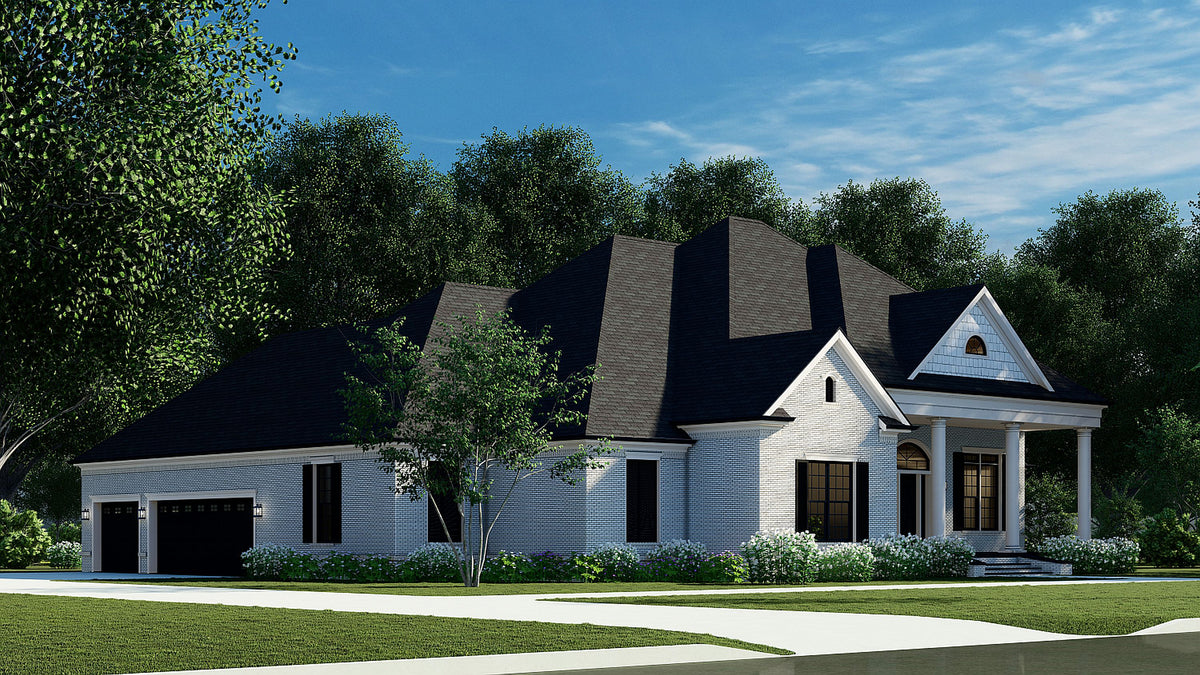 AE7834-A Craftsman House, 4 Bedrooms, 3 Bathrooms | Calamet Place Exterior-2