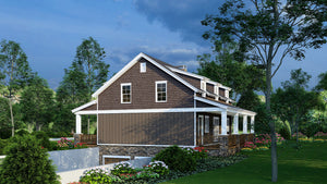 AE7836-A Craftsman House, 3 Bedrooms, 3.5 Bathrooms | Timber Trail Retreat Exterior-4