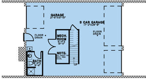 AE7836-A Craftsman House Basement Floor Plan, 3 Bedrooms, 3.5 Bathrooms | Timber Trail Retreat 