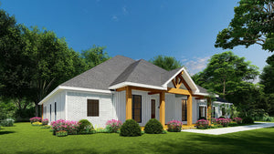 Rustic Ranch House Plan with Bonus Room & 3-Car Garage – 2,968 Sq Ft