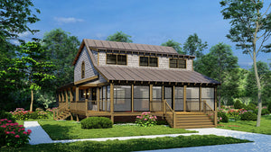AE7838-A Farmhouse House, 3 Bedrooms, 2.5 Bathrooms | Rivers Edge Exterior