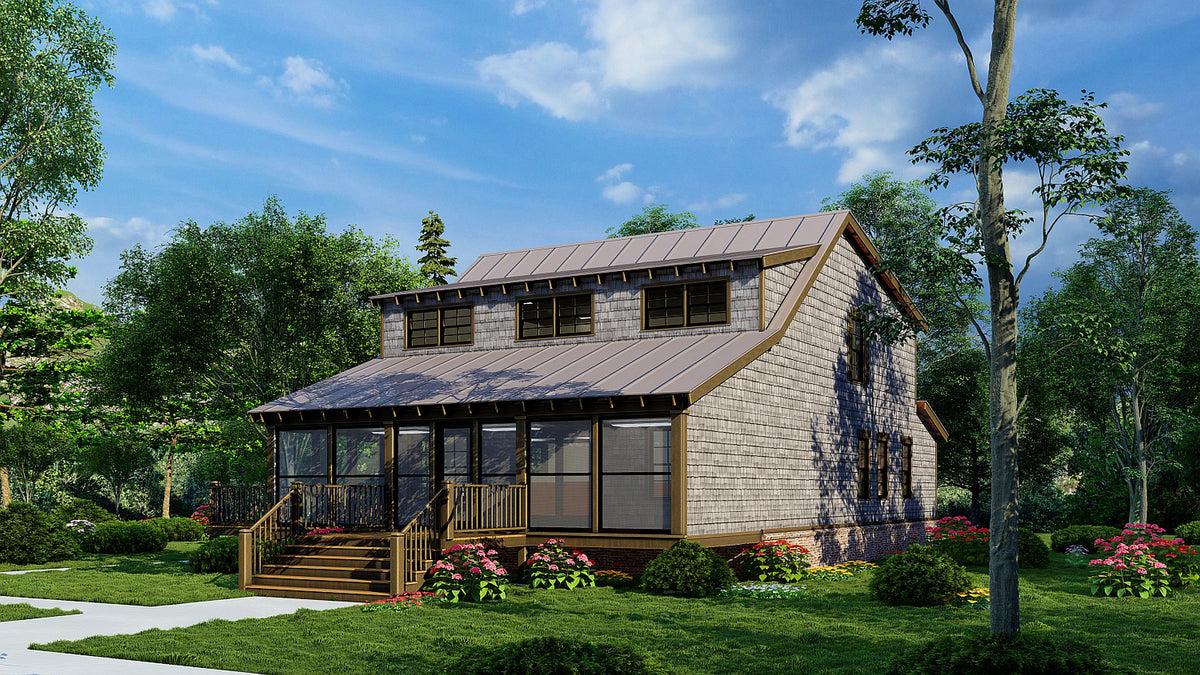 AE7838-A Farmhouse House, 3 Bedrooms, 2.5 Bathrooms | Rivers Edge 
Exterior-2